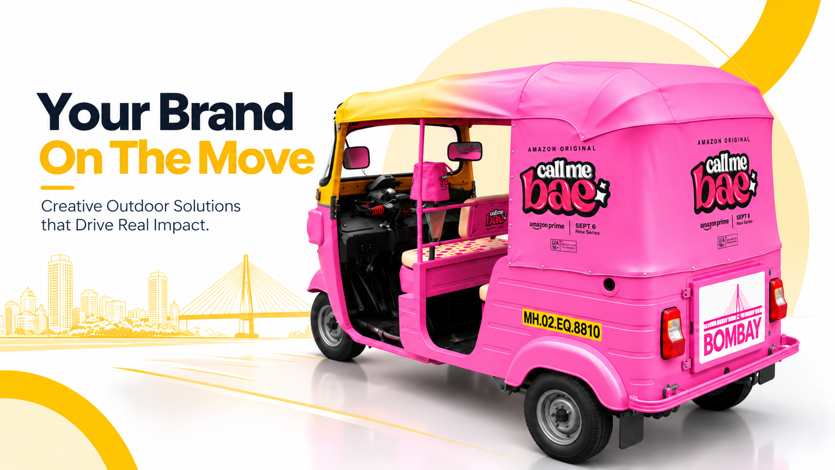 Tuk-tuk banner advertising